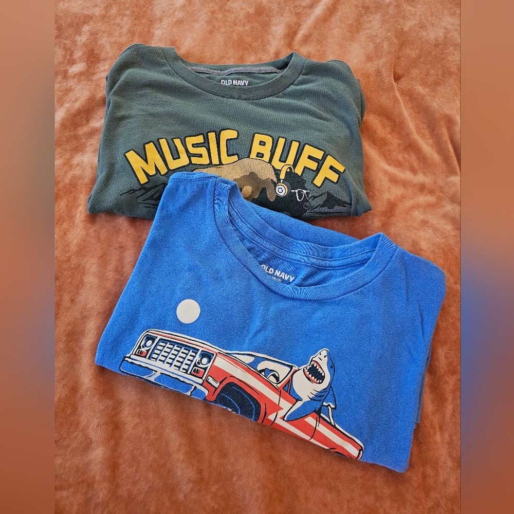 Old Navy Kids' Blue Graphic Shark Tee